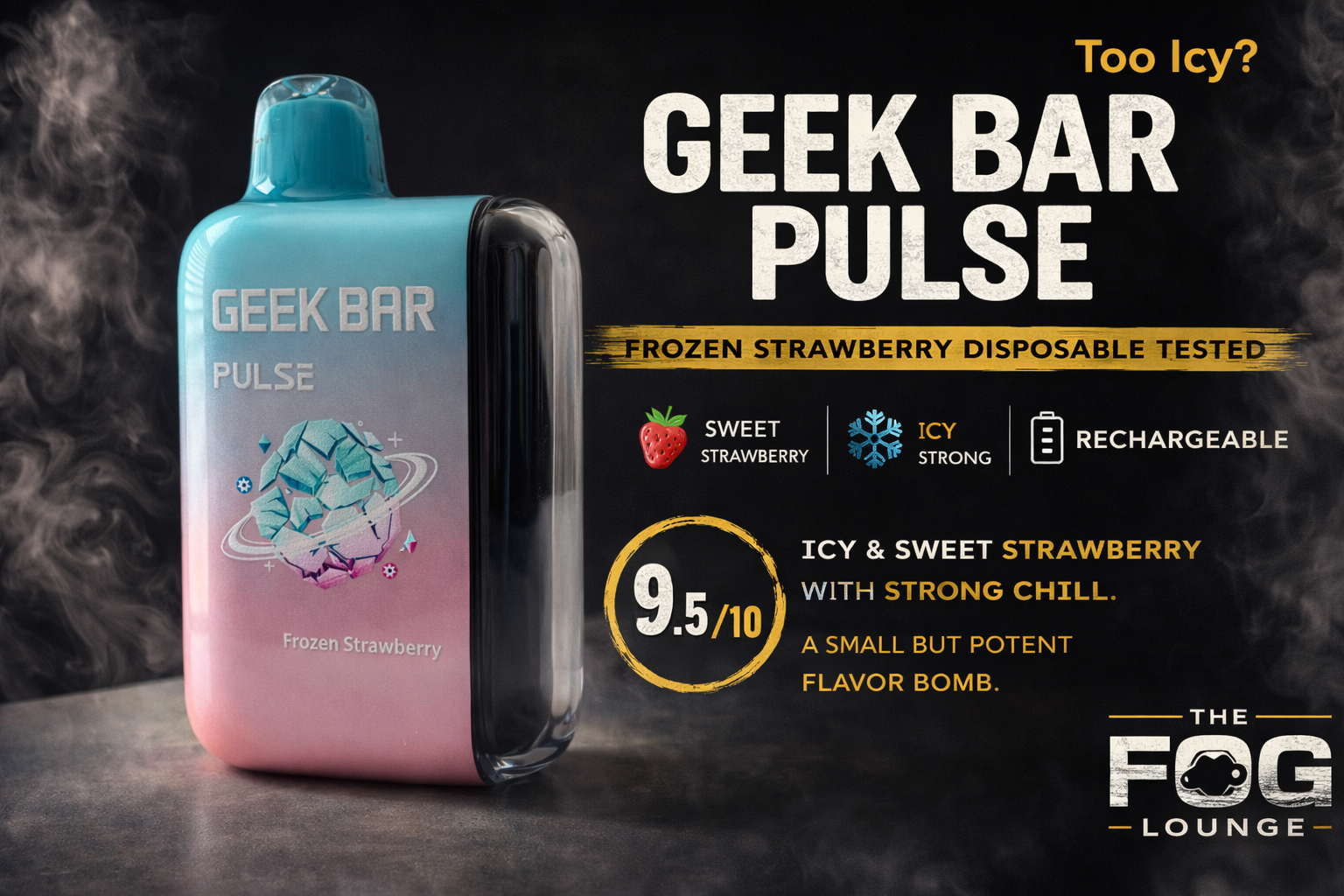 Strawberry Geek Bar Pulse Frozen Strawberry Review: Icy, Sweet & Surprisingly Strong Strawberry