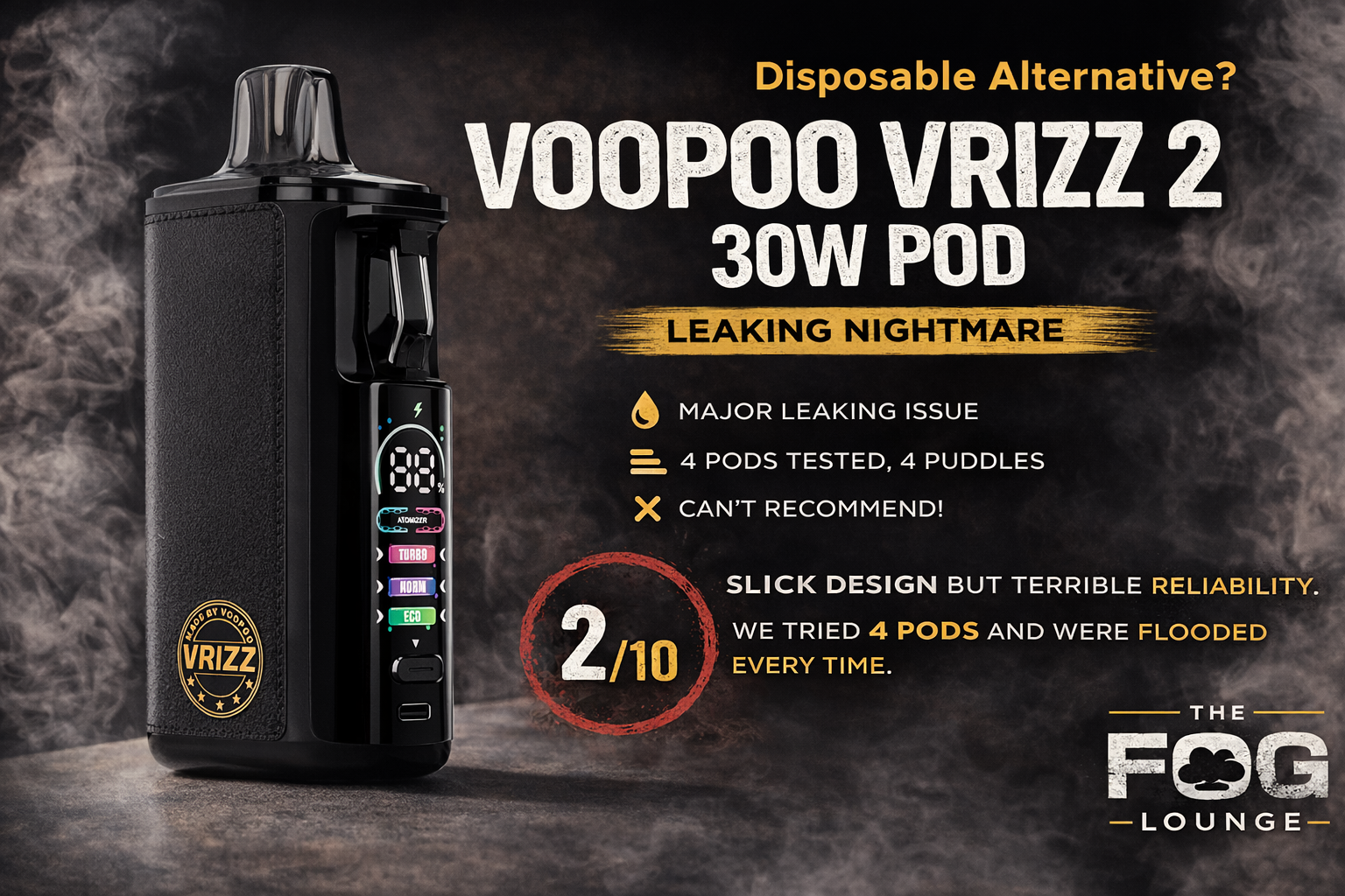 VOOPOO VRIZZ 2 Review: Great Design, But a Leaking Nightmare