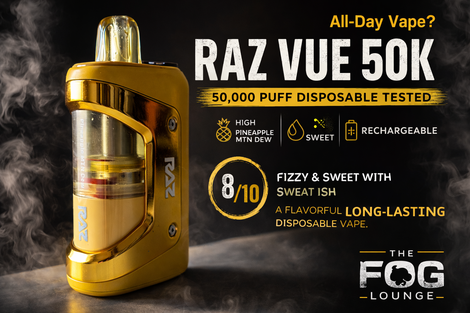 RAZ VUE 50K Review: Flavor, Puff Count & Real-World Performance